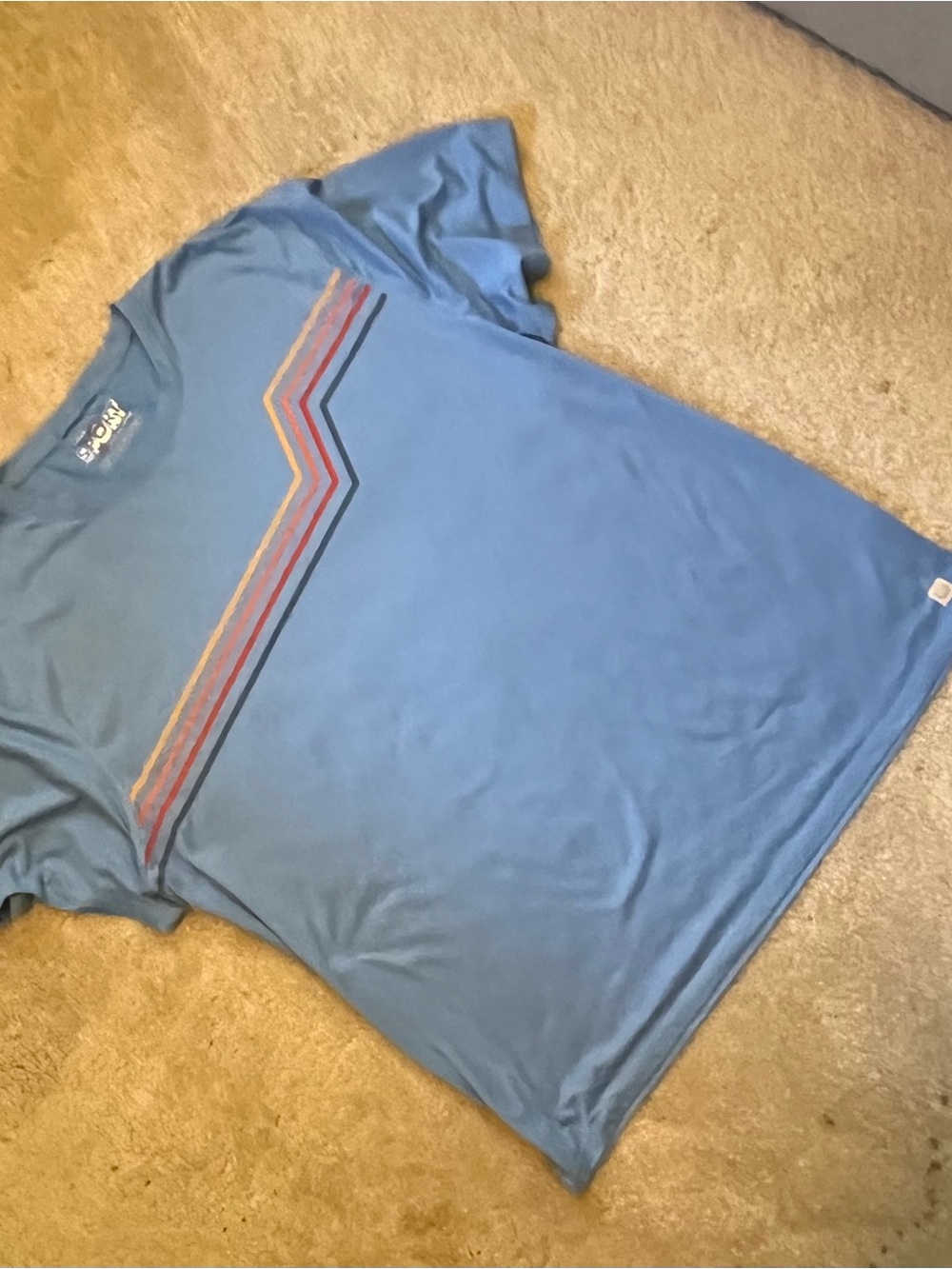 Viori  by Sperry - Top-Sider Retro 70’s Stripe Graphic Tee Steel Blue Men’s XXL